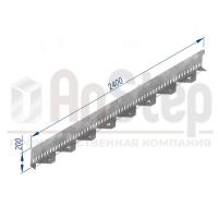 Бордюр стальной AnStep BR L-образный с перфорацией 2400*200, 1,5, оцинкованный
