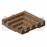 Поворотный угол к лотку канальному тип Гребенка DN150 H50