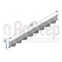 Бордюр стальной AnStep BR L-образный с перфорацией 1200*200, 1,5, нержавеющий