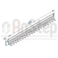 Бордюр стальной AnStep BR L-образный 2400*60, 1,5, оцинкованный