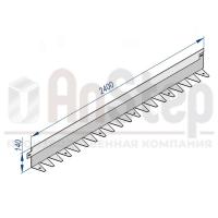 Бордюр стальной AnStep BR L-образный 2400*140, 1,2, оцинкованный