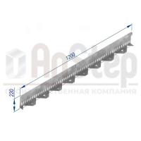 Бордюр стальной AnStep BR L-образный с перфорацией 1200*220, 1,2, нержавеющий